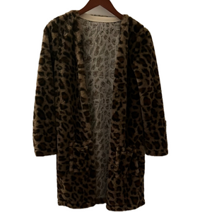 Leopard Print Teddy Jacket